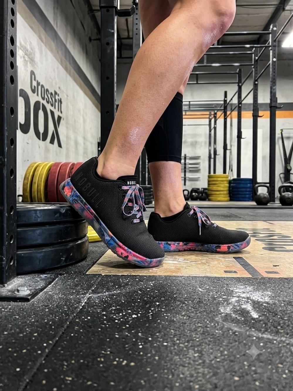 NOBULL Outwork Trainer Midnight Palm Floral Shoes W9.5/M8